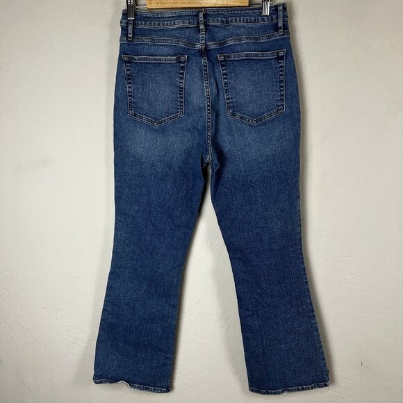 Frame Denim Size 29 Blue Bixby Le Crop Mini Bootcut High Waisted Jeans - Picture 5 of 11
